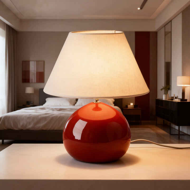 Vintage Kastanje-stil Bordlampe med Varmt Lys