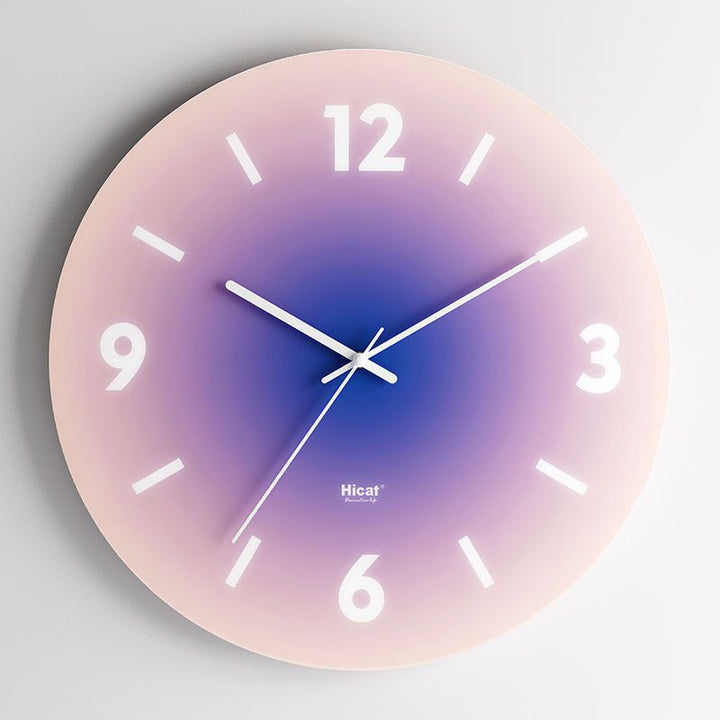 Elegant Glas Vægur med Minimalistisk Design