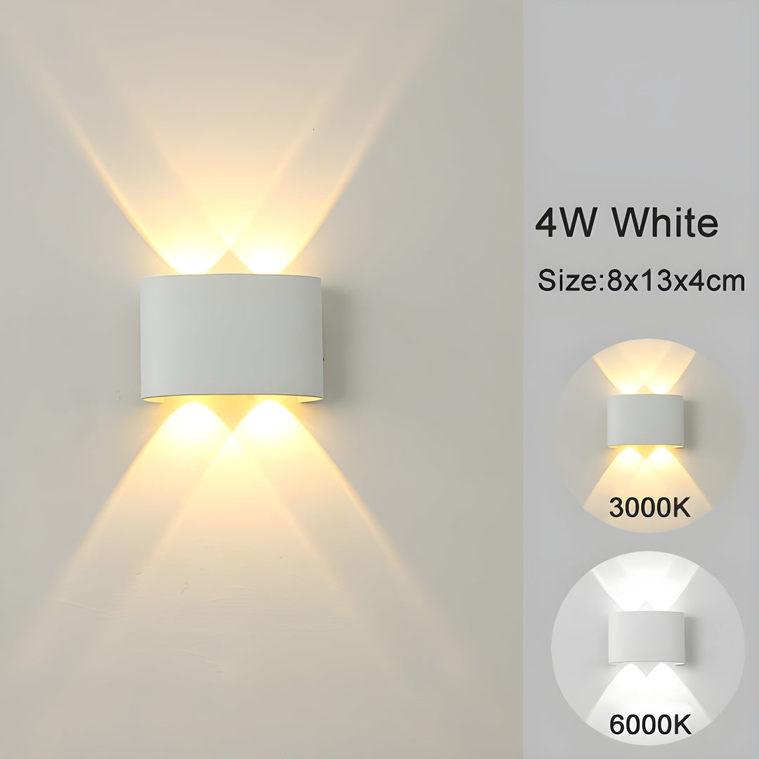 Moderne LED Væglampe med Opad- og Nedadgående Belysning