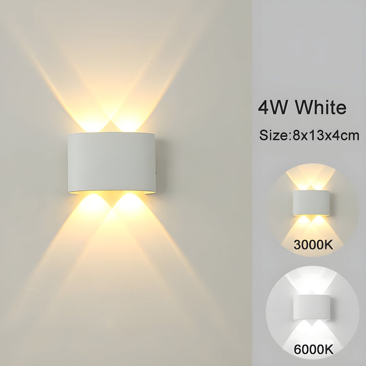 Moderne LED Væglampe med Opad- og Nedadgående Belysning