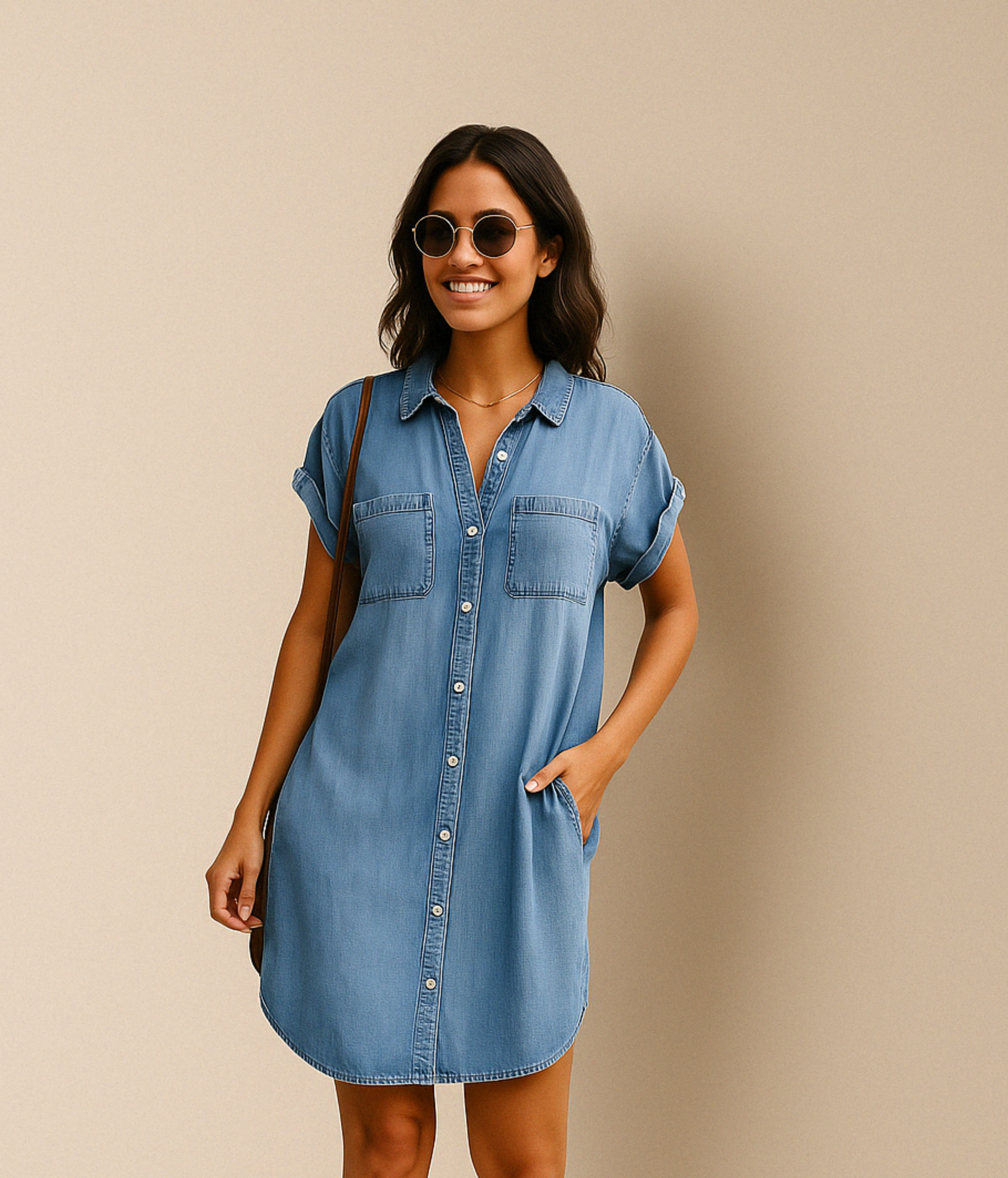 Elvora™ - Casual Denim Kjole