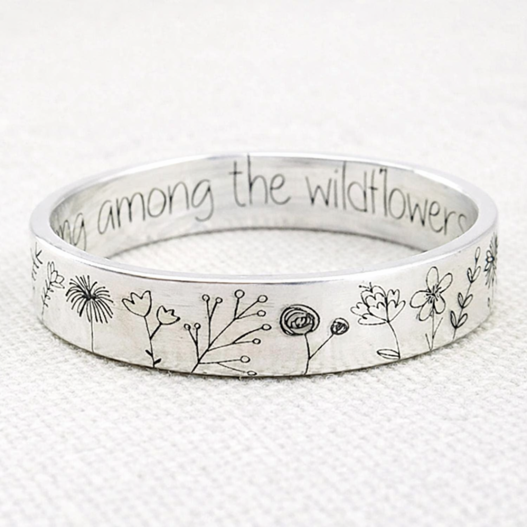 Among the Wildflowers Minimalistisk Sølv Ring