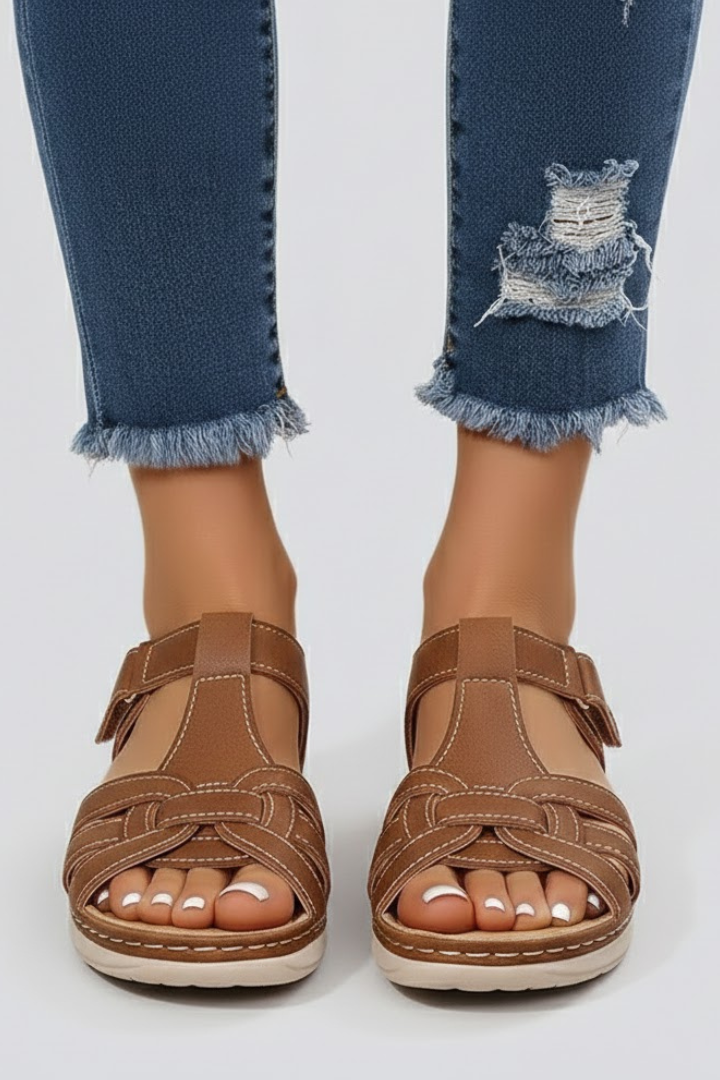 Jacqueline | Dame Riemchensandaler med åben tå