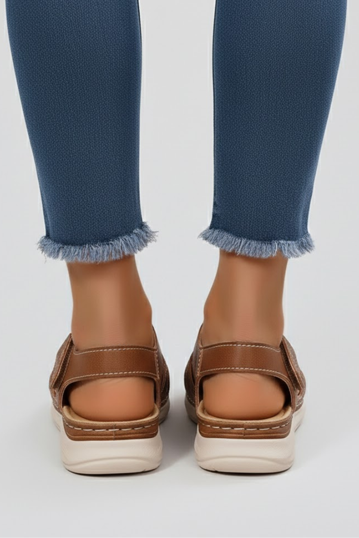 Jacqueline | Dame Riemchensandaler med åben tå