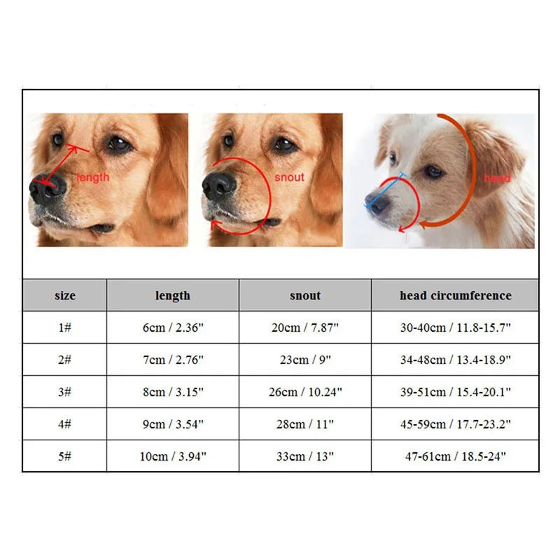 Åndbar Silikone Hundemuzzle med Justerbare Remme