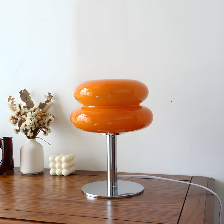 Italiensk Glas LED Bordlampe i Æggeform - Vintage Chic