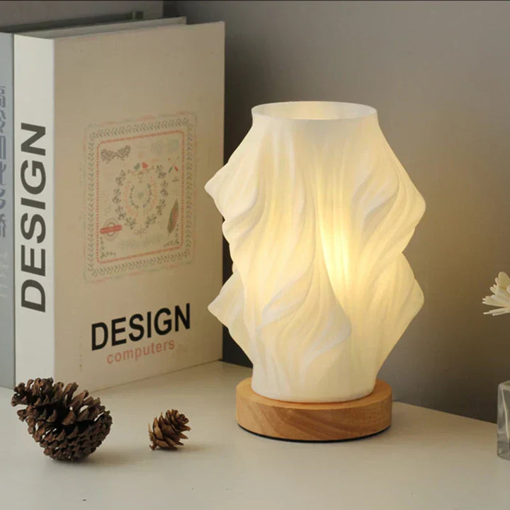 Moderne Swirl LED Bordlampe med Varm Hvid Belysning