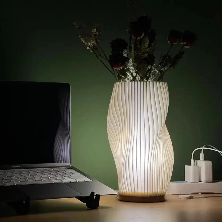 Designer LED Bordlampe med Justerbar Lysstyrke og Dobbelt Lysfarve