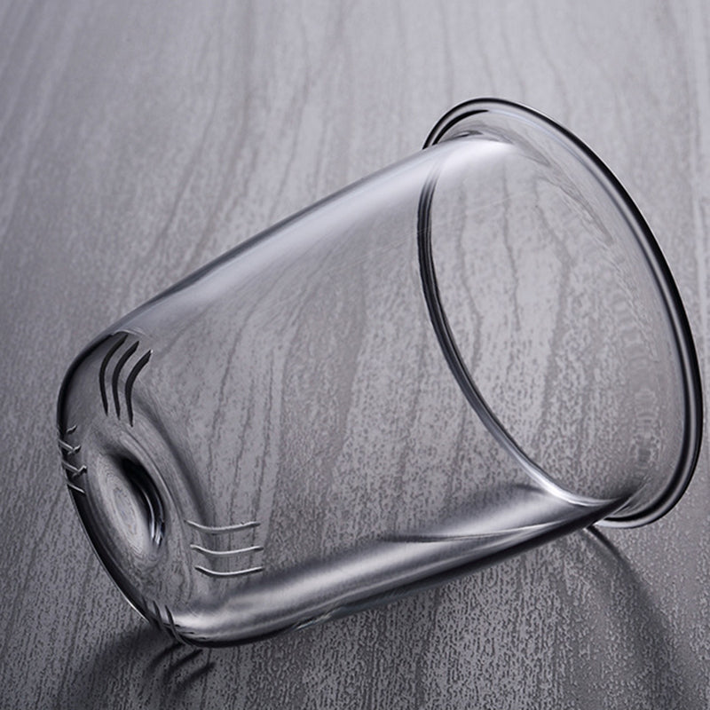 Elegant Varmebestandig Glas Teapot med Gyldent Håndtag og Si
