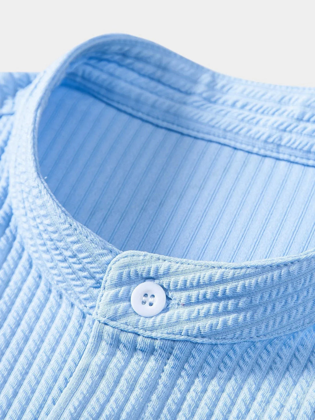 Polo til herrer med ståkrave og struktureret look