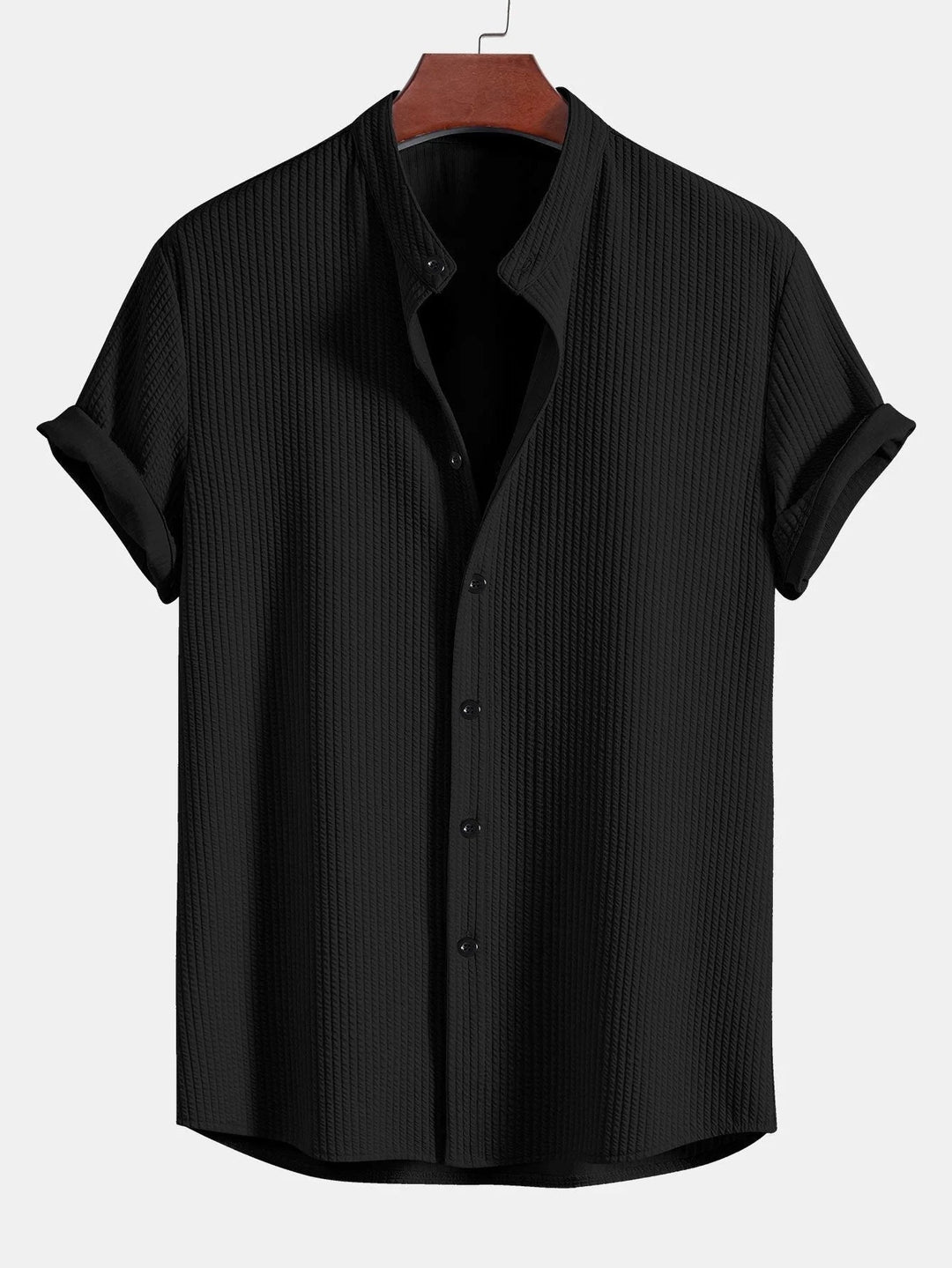 Polo til herrer med ståkrave og struktureret look