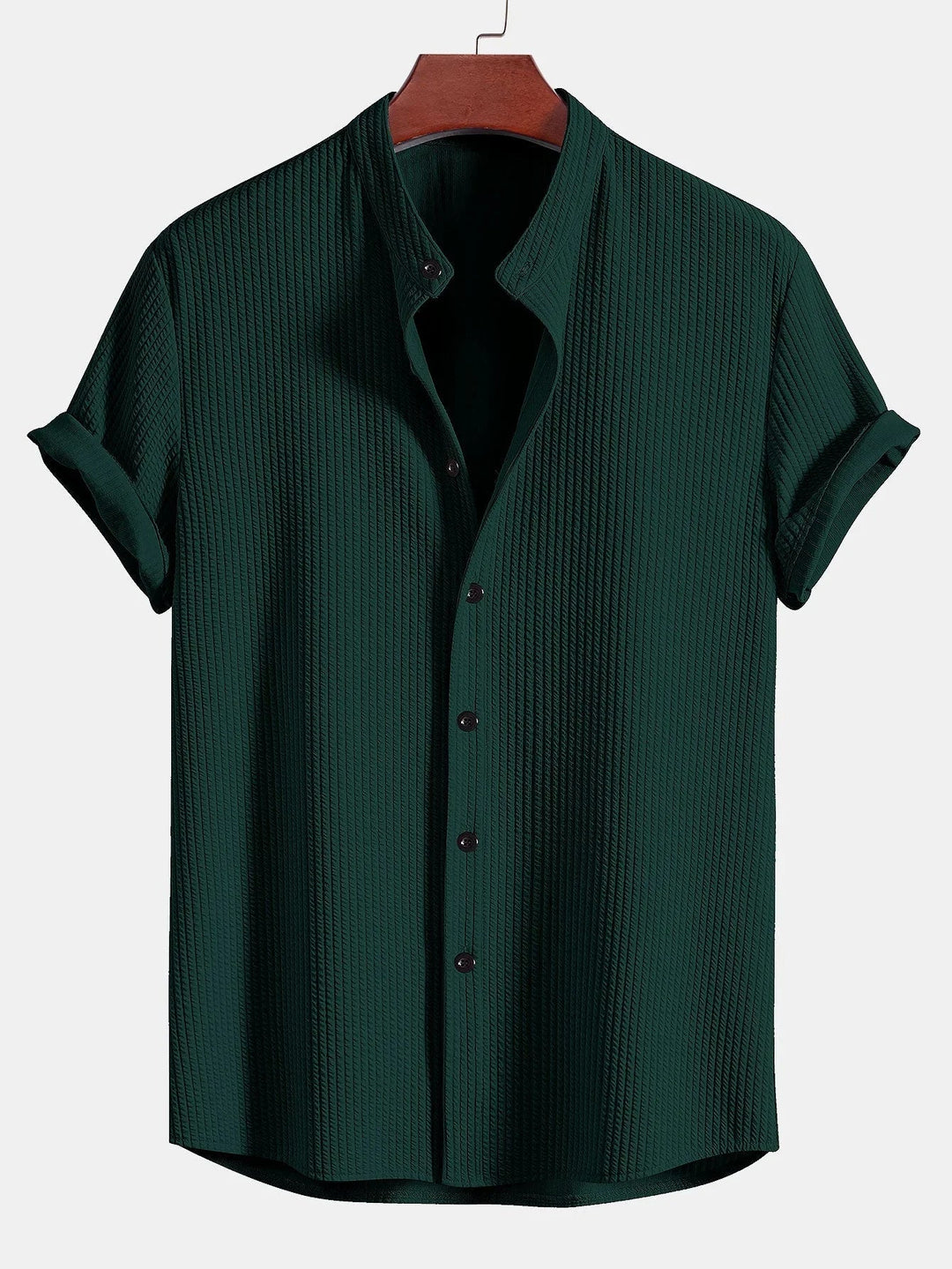 Polo til herrer med ståkrave og struktureret look
