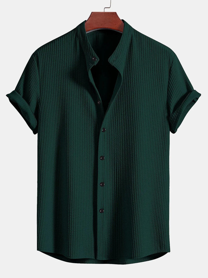 Polo til herrer med ståkrave og struktureret look