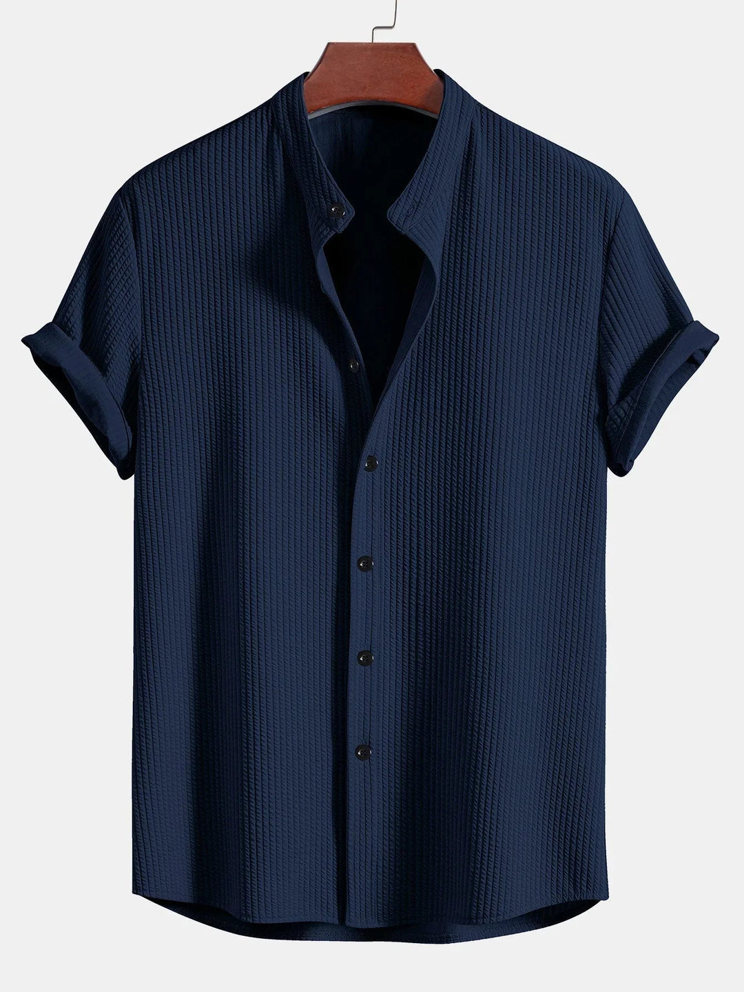 Polo til herrer med ståkrave og struktureret look