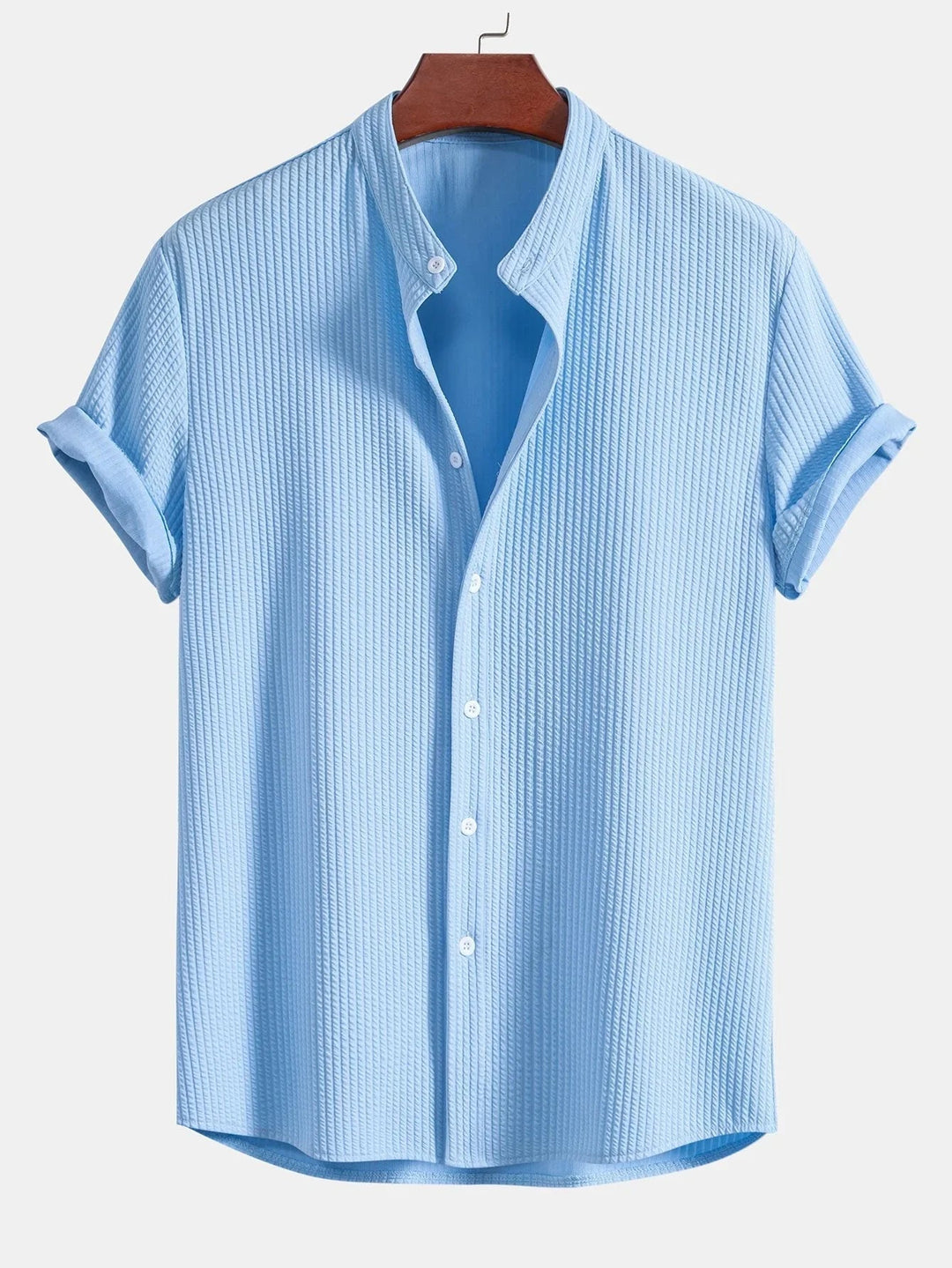 Polo til herrer med ståkrave og struktureret look