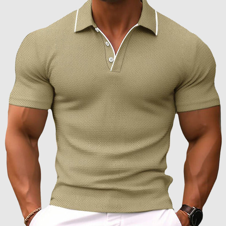 Figursyet polo T-shirt til herrer med åndbar komfort
