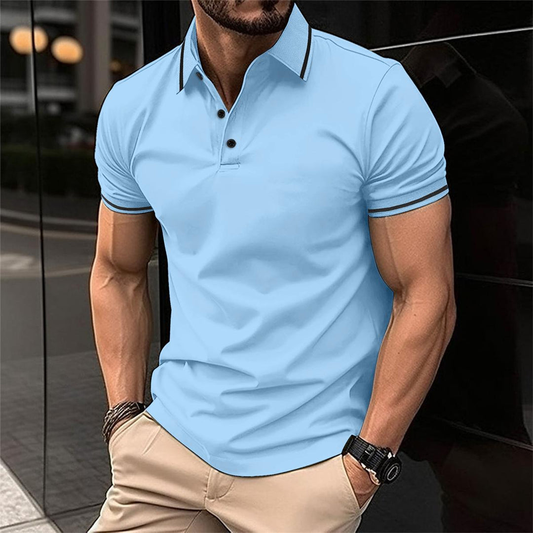 Slim Fit Poloshirt med Kontraststriber