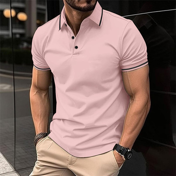 Slim Fit Poloshirt med Kontraststriber
