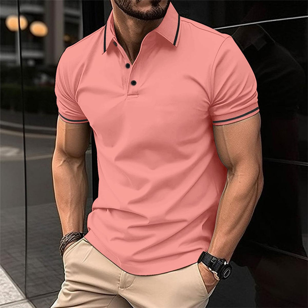 Slim Fit Poloshirt med Kontraststriber