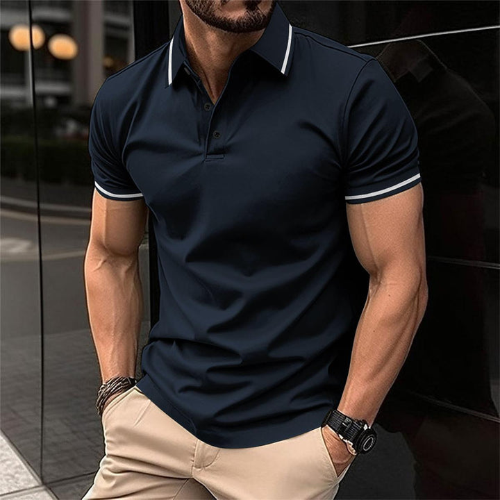 Slim Fit Poloshirt med Kontraststriber