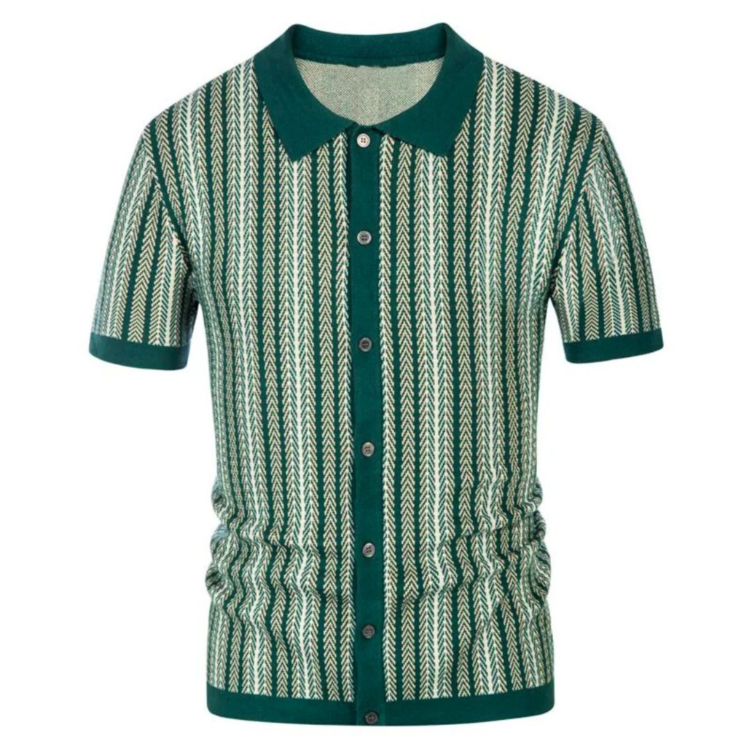 Herre poloshirt med chevron-mønster