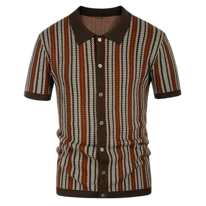 Herre poloshirt med chevron-mønster