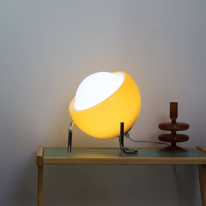Bauhaus Glas Sten LED Bordlampe med Drejekontakt