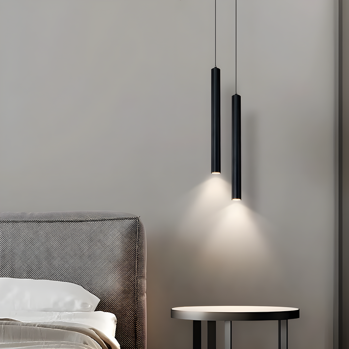 Elegant Dobbelt-Hoved LED Pendellampe i Metal