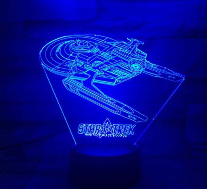 3D Optisk Illusion LED Lampe i Akryl