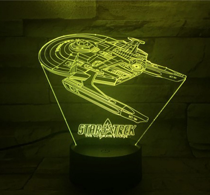 3D Optisk Illusion LED Lampe i Akryl