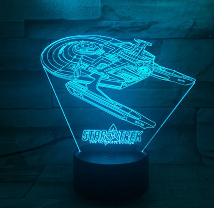 3D Optisk Illusion LED Lampe i Akryl