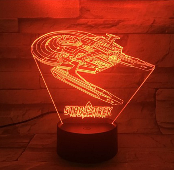 3D Optisk Illusion LED Lampe i Akryl