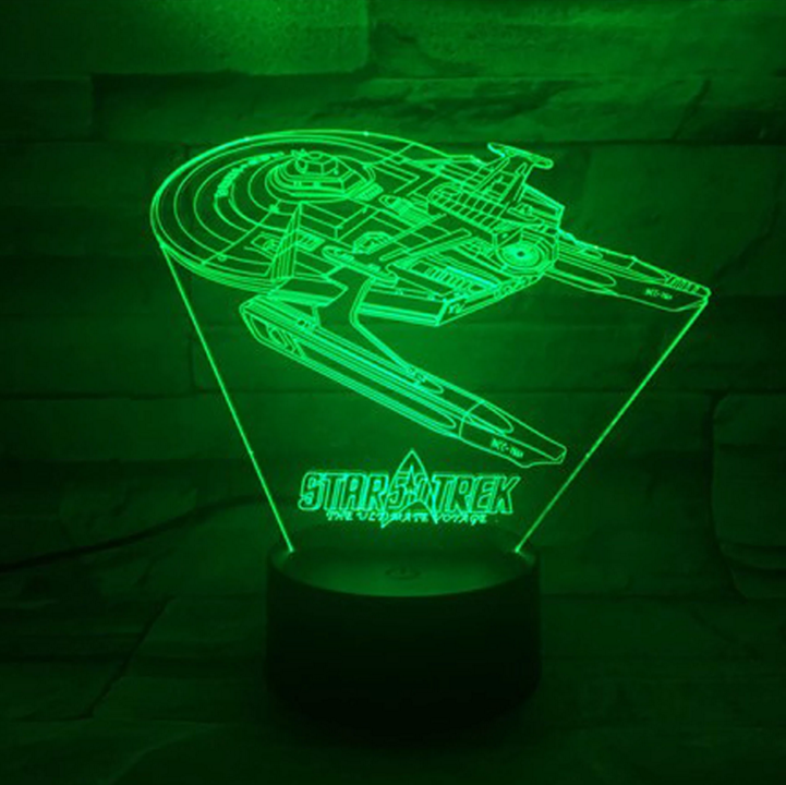 3D Optisk Illusion LED Lampe i Akryl
