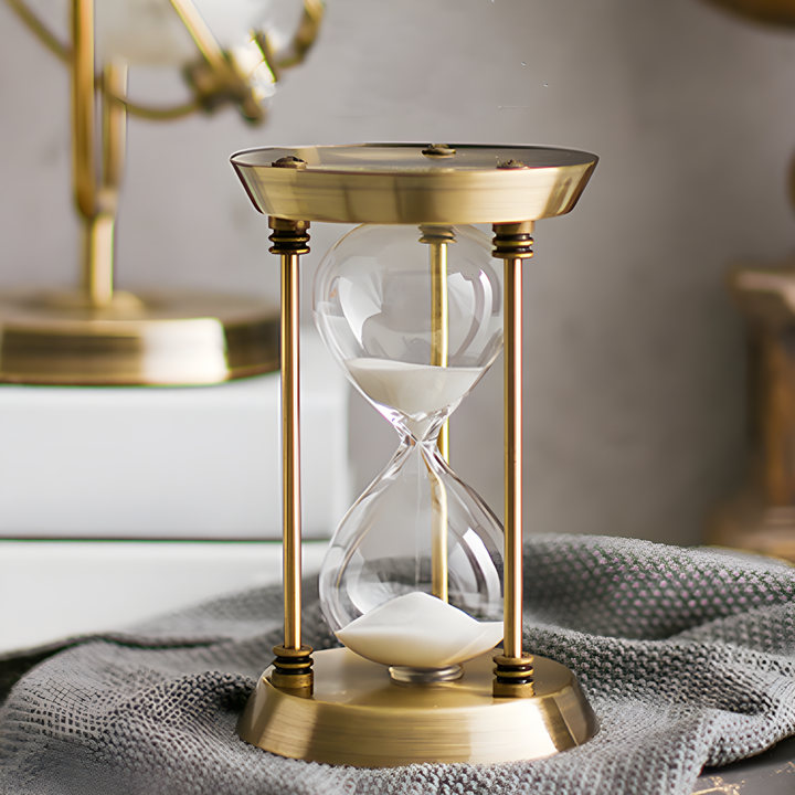 Retro Metal Timeglas med 15-minutters Sandtimer i Vintage Design