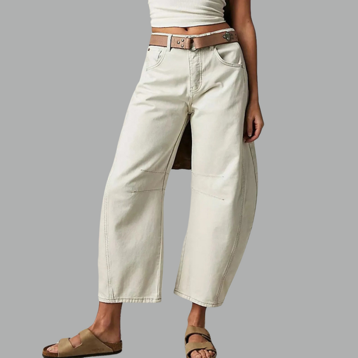 Fad | Kvinders Høj Talje Fad Ben Jeans Relaxed Fit Denim