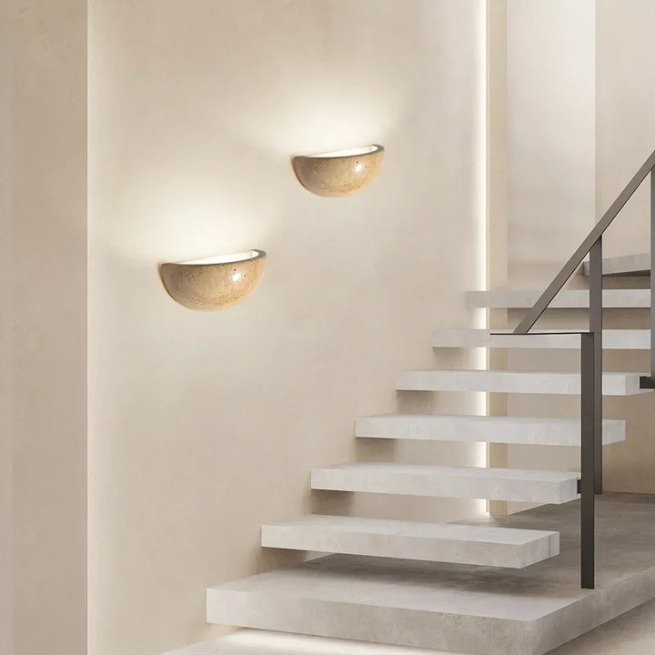 Naturligt Tekstur LED Væglampe i Elegant Design