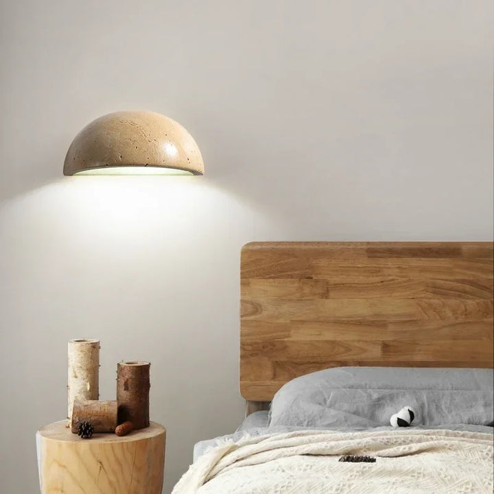 Naturligt Tekstur LED Væglampe i Elegant Design