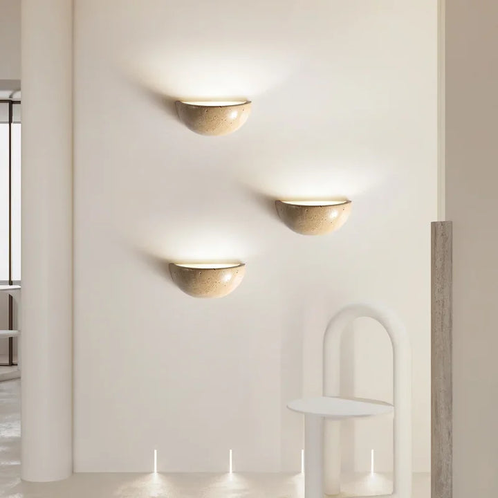 Naturligt Tekstur LED Væglampe i Elegant Design