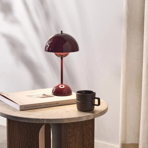 Designer LED Bordlampe med Aurora Effekt og Genopladeligt USB-C Batteri