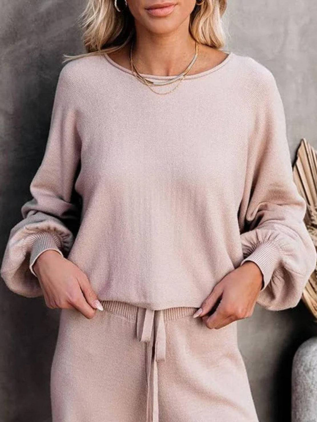 Hailey | Kvinders Cropped Sweatshirt og Bredbenede Bukser Lounge Sæt