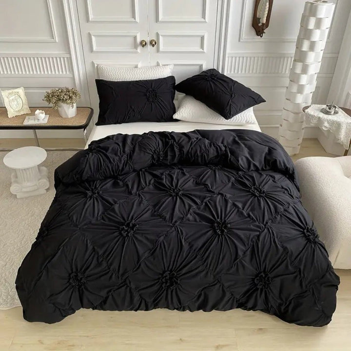 Elegant Ruffle Floral Dynebetræk Sæt i Blød Mikrofiber
