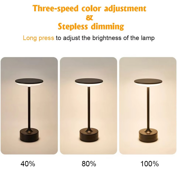 USB Genopladelig Touch Sensor LED Lampe med Justerbar Lysstyrke