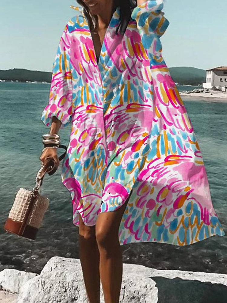 Mary™ | Sommer Midi Skjortekjole
