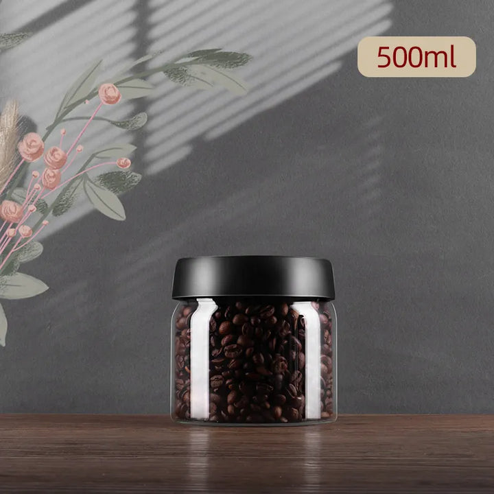 Lufttæt Vakuumforseglet Glasbeholder til Kaffe og Fødevarer