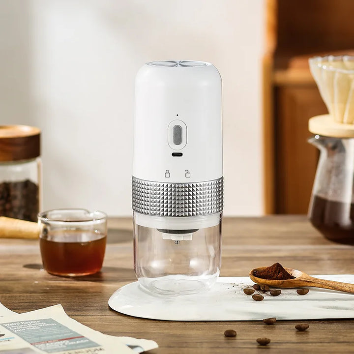 Kompakt Elektrisk Kaffekværn med USB Genopladeligt Batteri