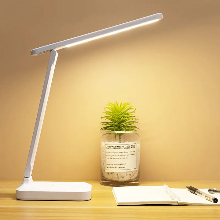Genopladelig LED Skrivebordslampe med Touch Control og 3 Farvetemperaturer