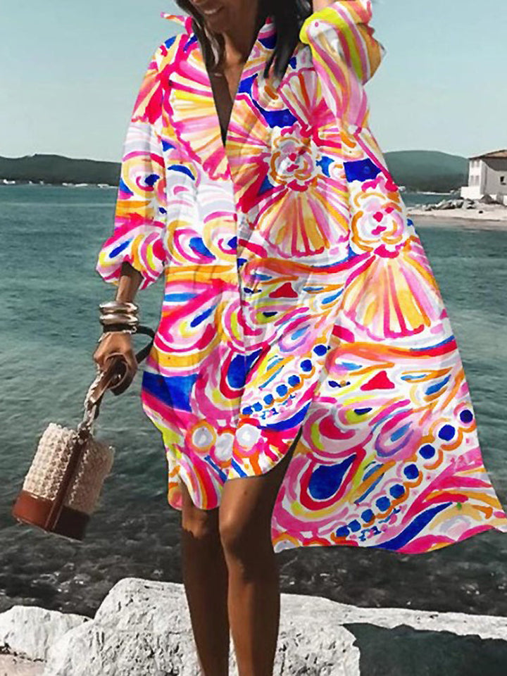 Mary™ | Sommer Midi Skjortekjole