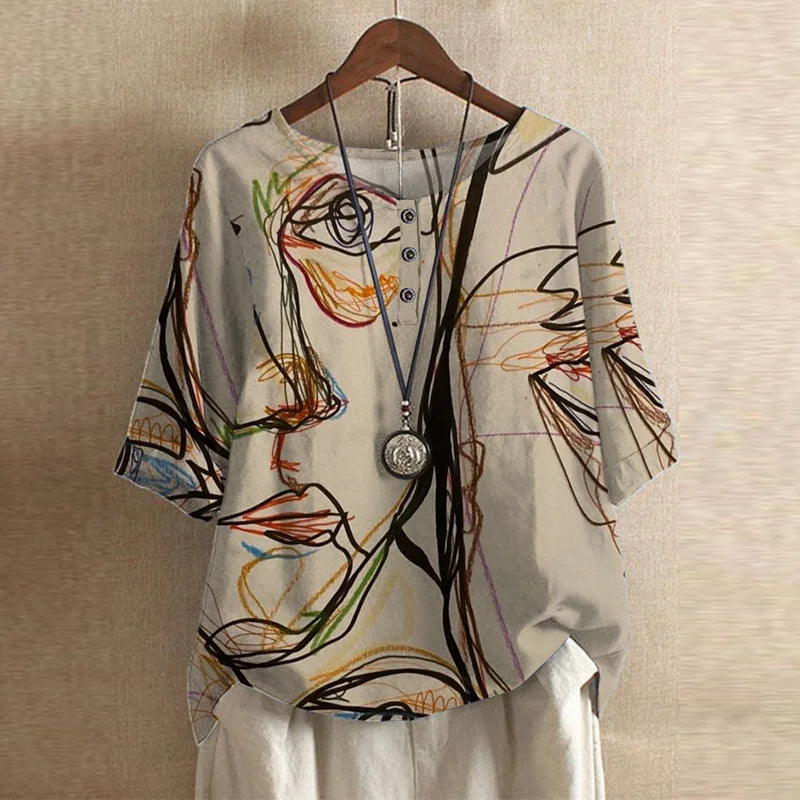 Anya™ | Retro-inspireret Bluse