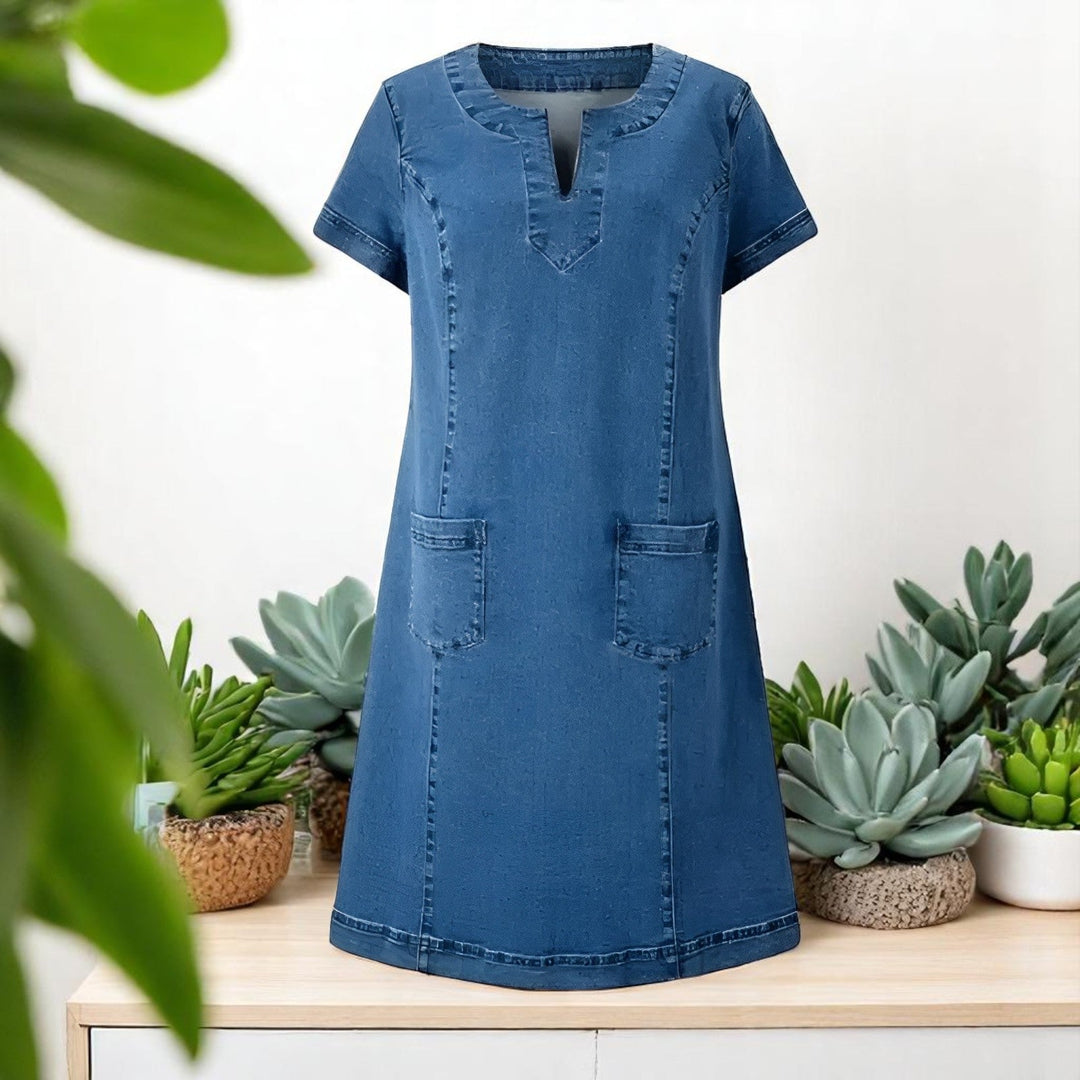 Erin™ | Blød Denim Kjole