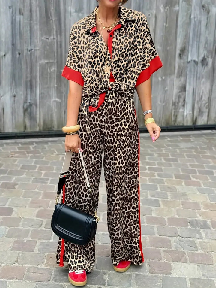 Maria™ | Flydende Leopardprint Bred Ensemble